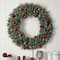 4ft. Oversized Pre-Lit Frosted Holiday Christmas Wreath with Ornaments